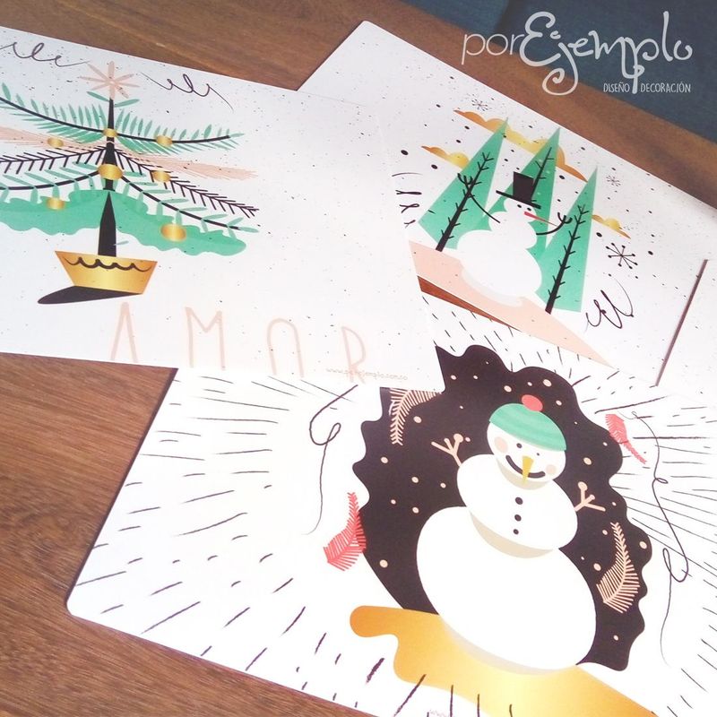GENERICO - 4 Individuales De Mesa Feliz Navidad