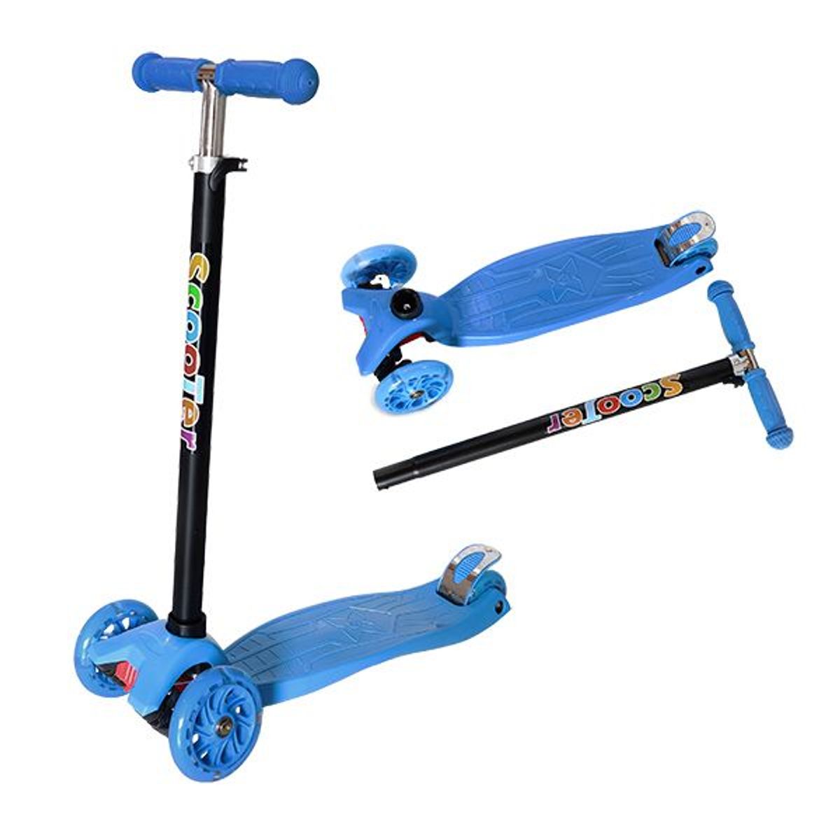GENERICO - Monopatin scooter patineta para niños luces Azul