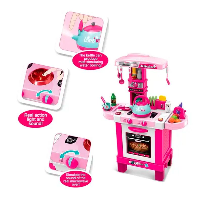 Cocina Chef Grande Para Niñas 54x87cm Accesorios Rosa 939 GENERICO - Main Image