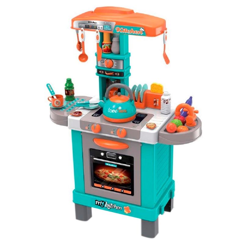 GENERICO - Cocina Chef Grande Para Niños 54x87cm Accesorios Verde 939