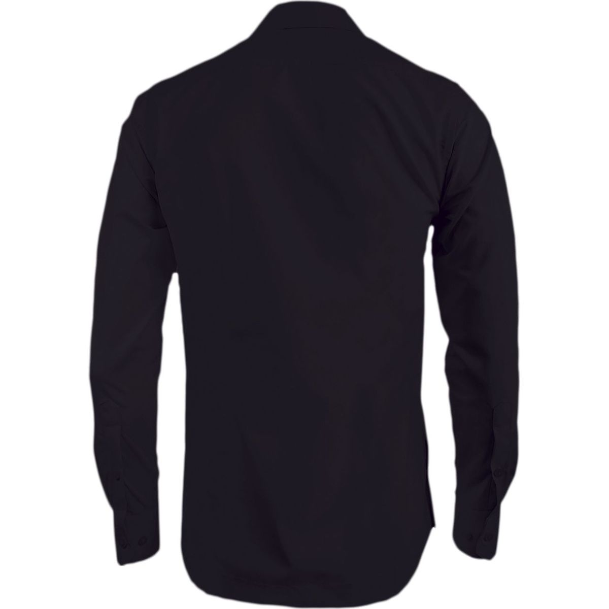 SON DOS - Camisa guayabera en negro bordada con bolsillos manga larga hombre