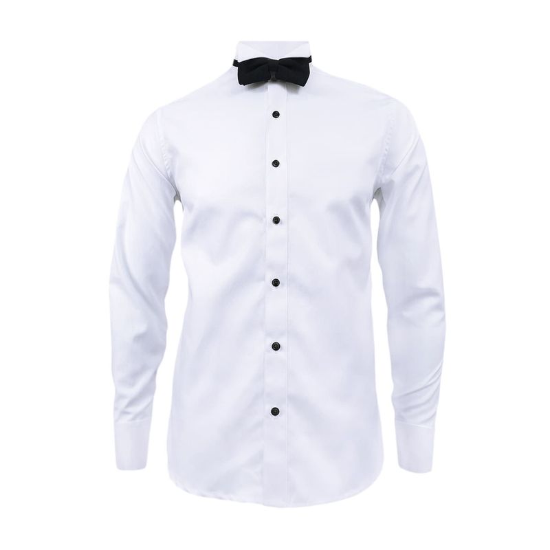 SON DOS - Camisa smoking blanca también en tallas grandes para hombre 