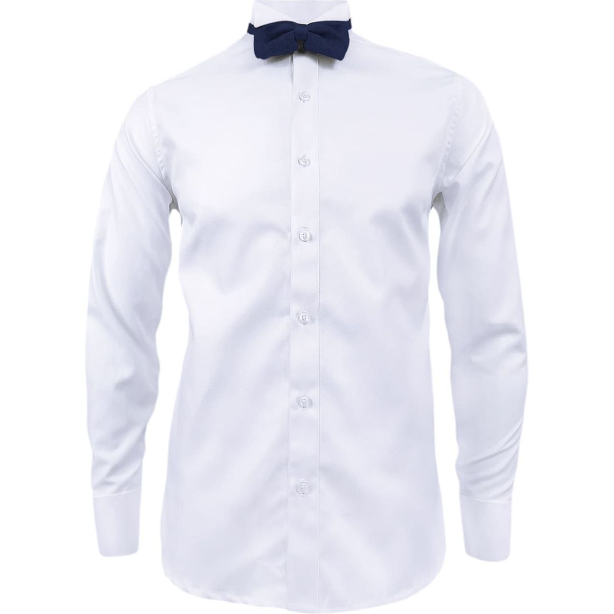 SON DOS - Camisa smoking blanca puño clásico manga larga para hombre