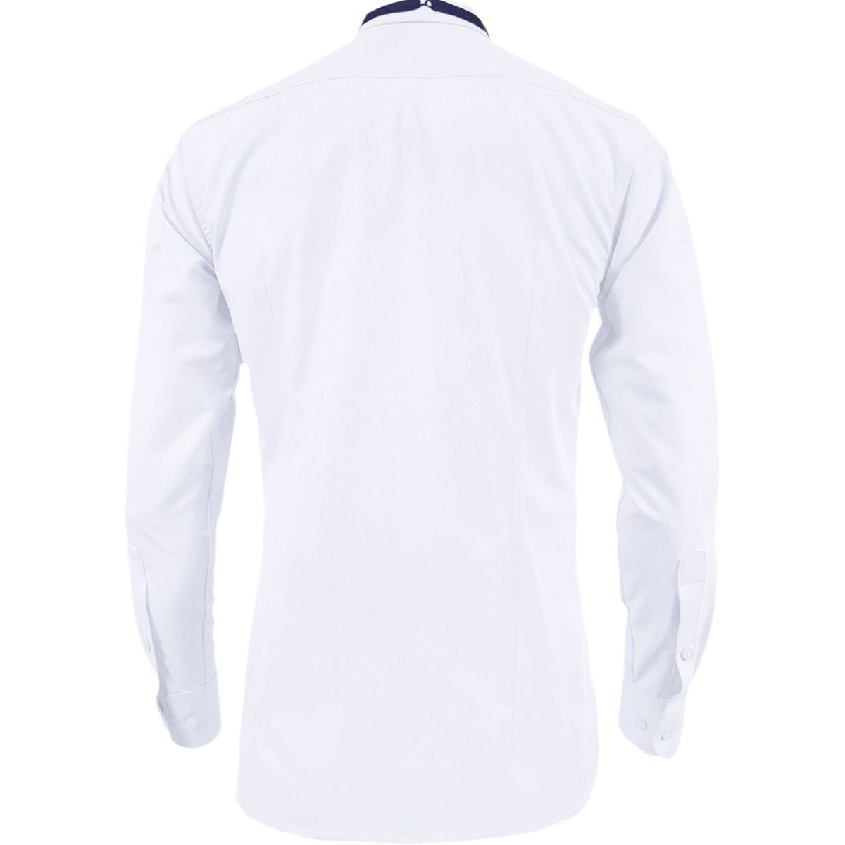SON DOS - Camisa smoking blanca puño clásico manga larga para hombre