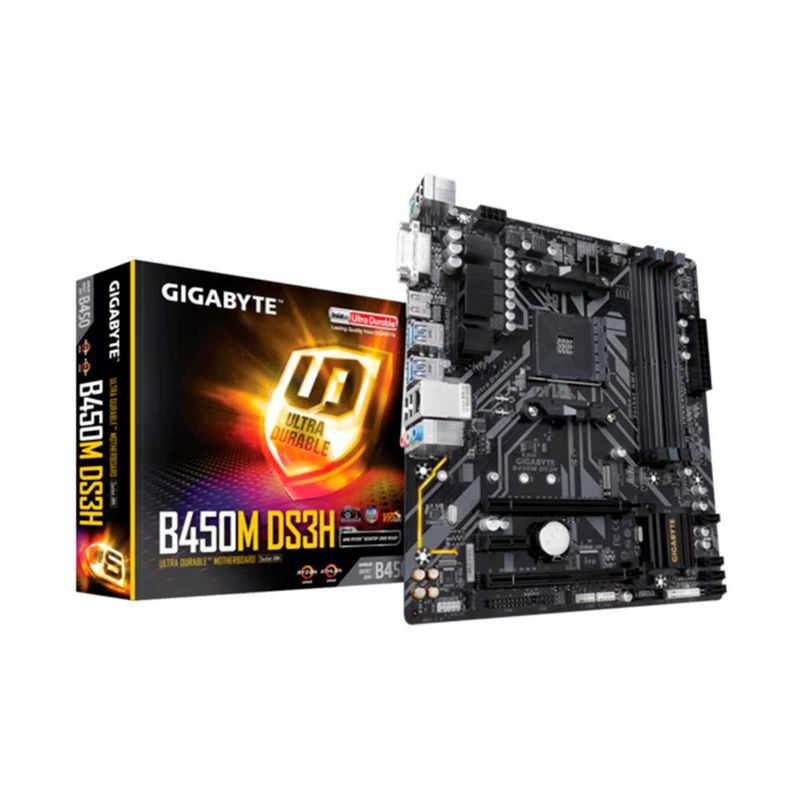 GIGABYTE - TARJETA MADRE GIGABYTE  RYZEN 5 ,4 ,3  B450M DS3H