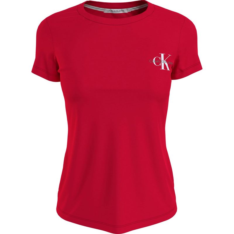 CALVIN KLEIN - Paquete De 2 Camiseta De Corte Slim Y Diseño De Mo Rojo Calvin Klein
