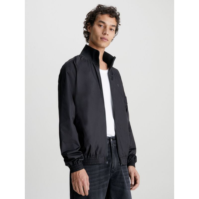 CALVIN KLEIN - Chaqueta De Poliéster Reciclado Con Cierre Negro Hombre Negro Calvin Klein