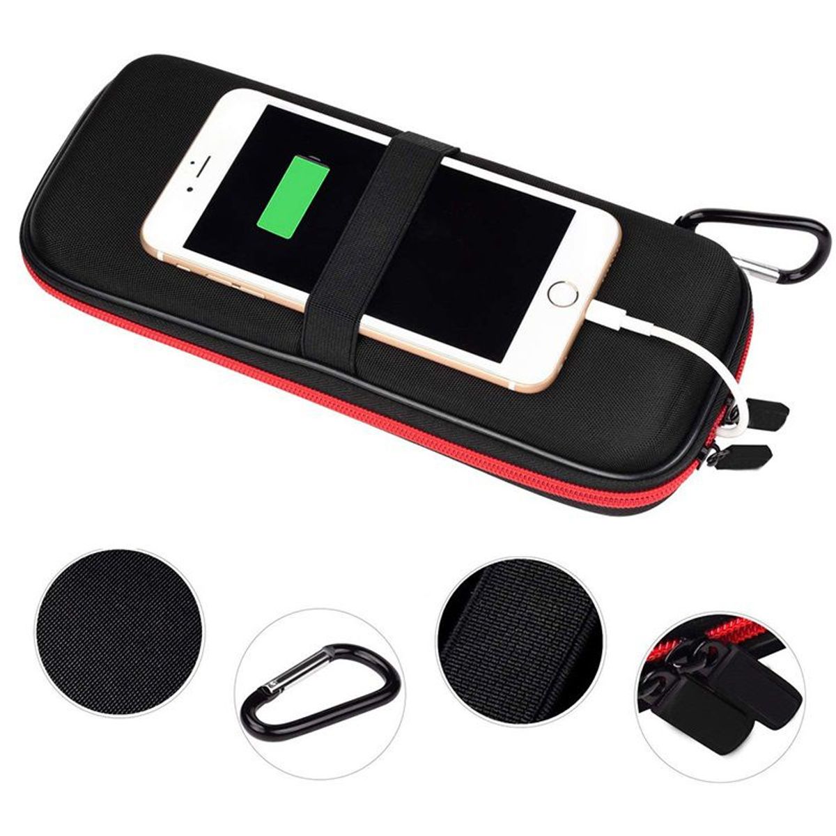 GENERICO - Funda Rigida Estuche Power Bank Celular Cargador