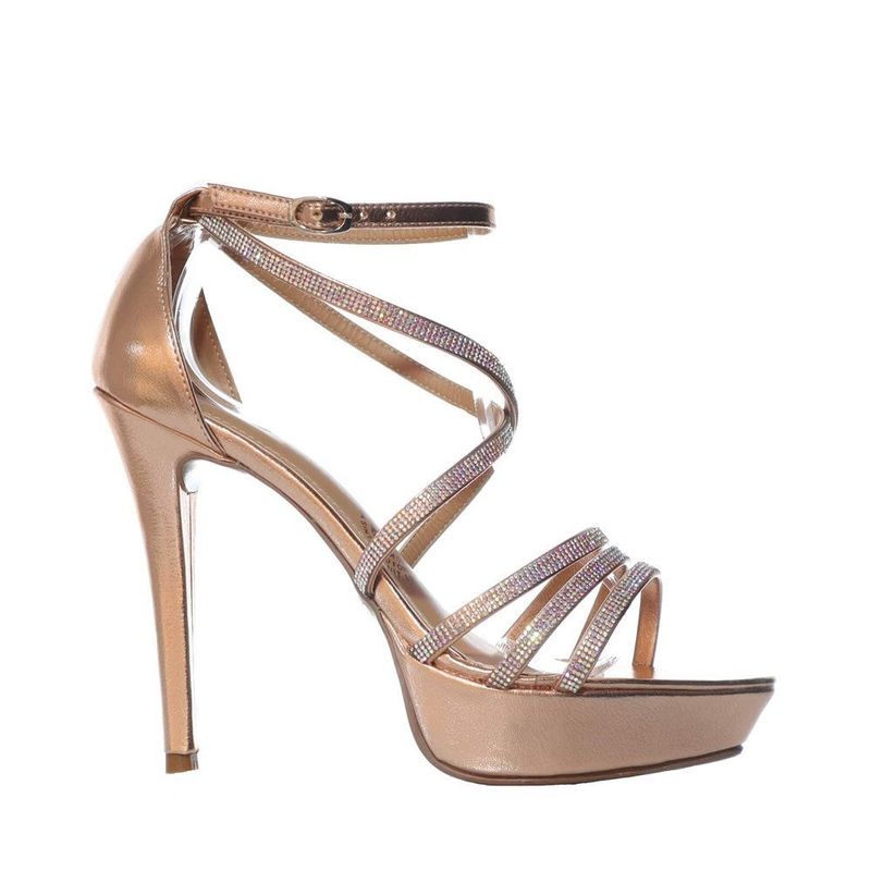 ZAVATTY - Sandalia tacon para mujer 5943-z609 ORO ROSA ZAVATTY