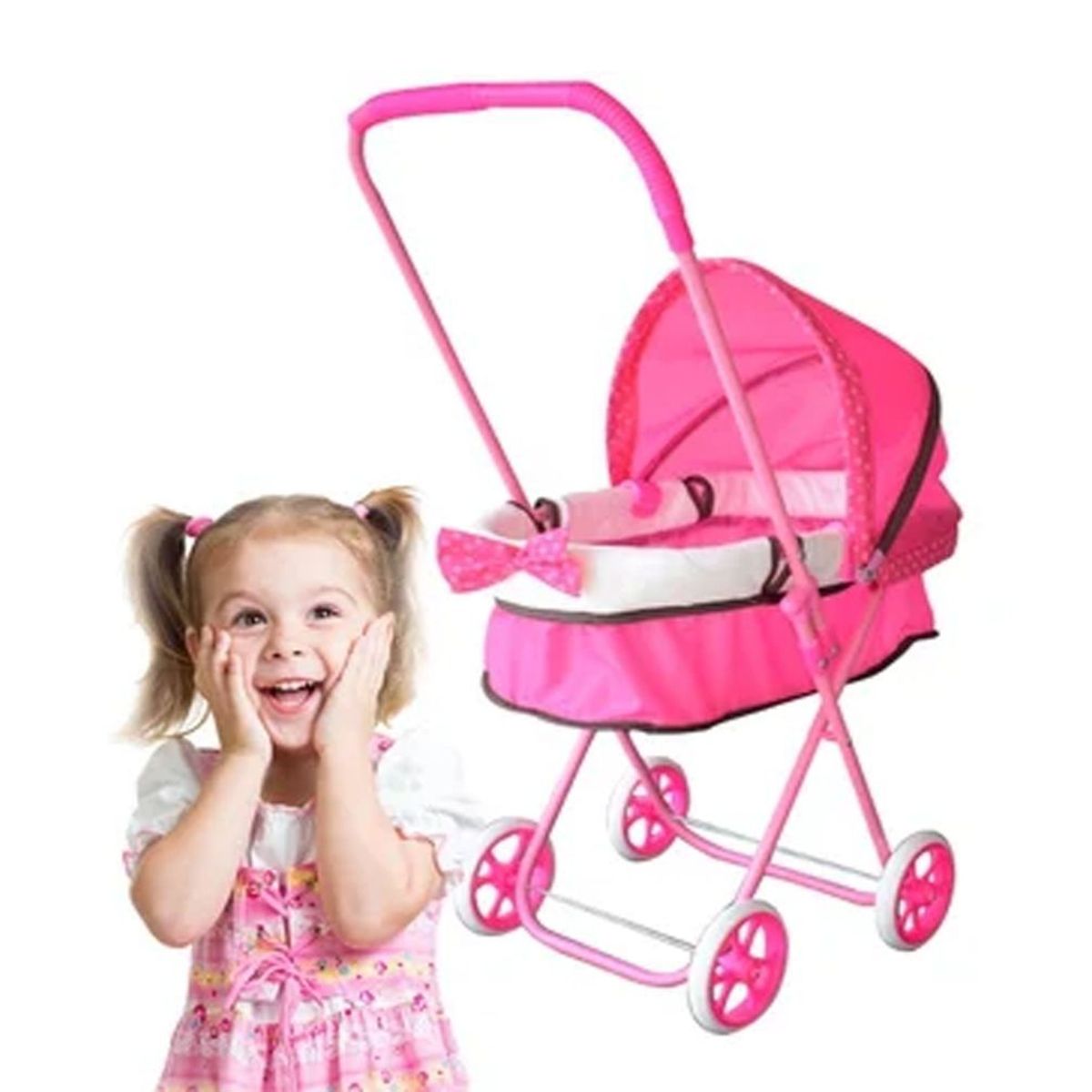 IMPORTADORA MAKA - Coche Moises Para Niñas Juguete Infantil