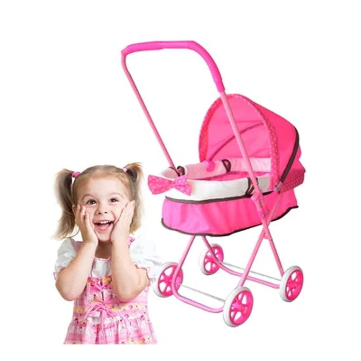 IMPORTADORA MAKA - Coche Moises Para Niñas Juguete Infantil