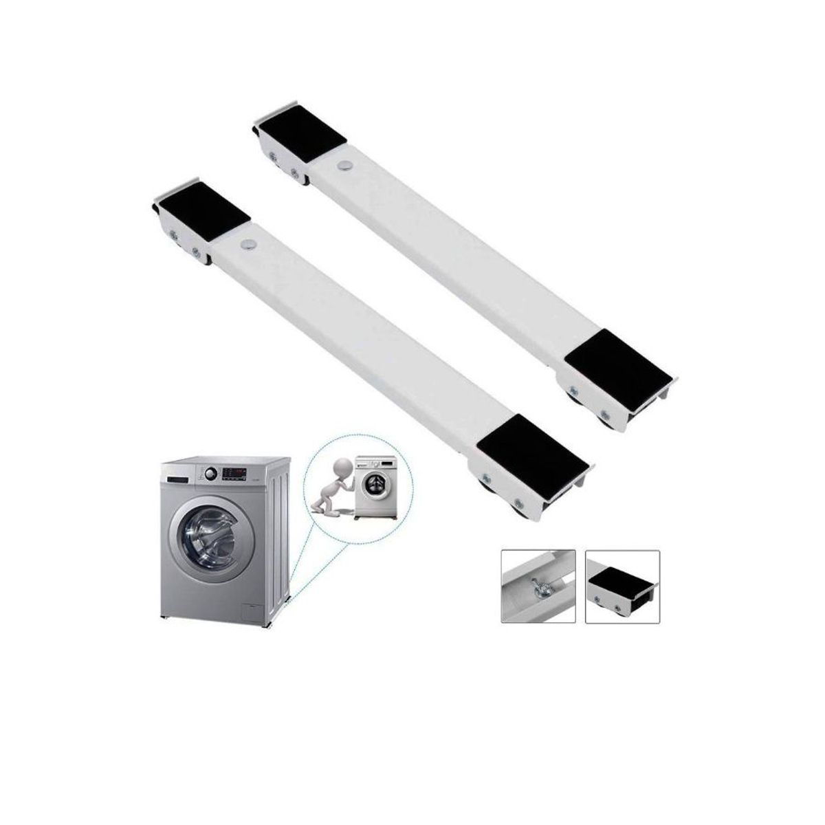 GENERICO - Base Soporte Ajustable Para Lavadoras Neveras Ruedas Moviles