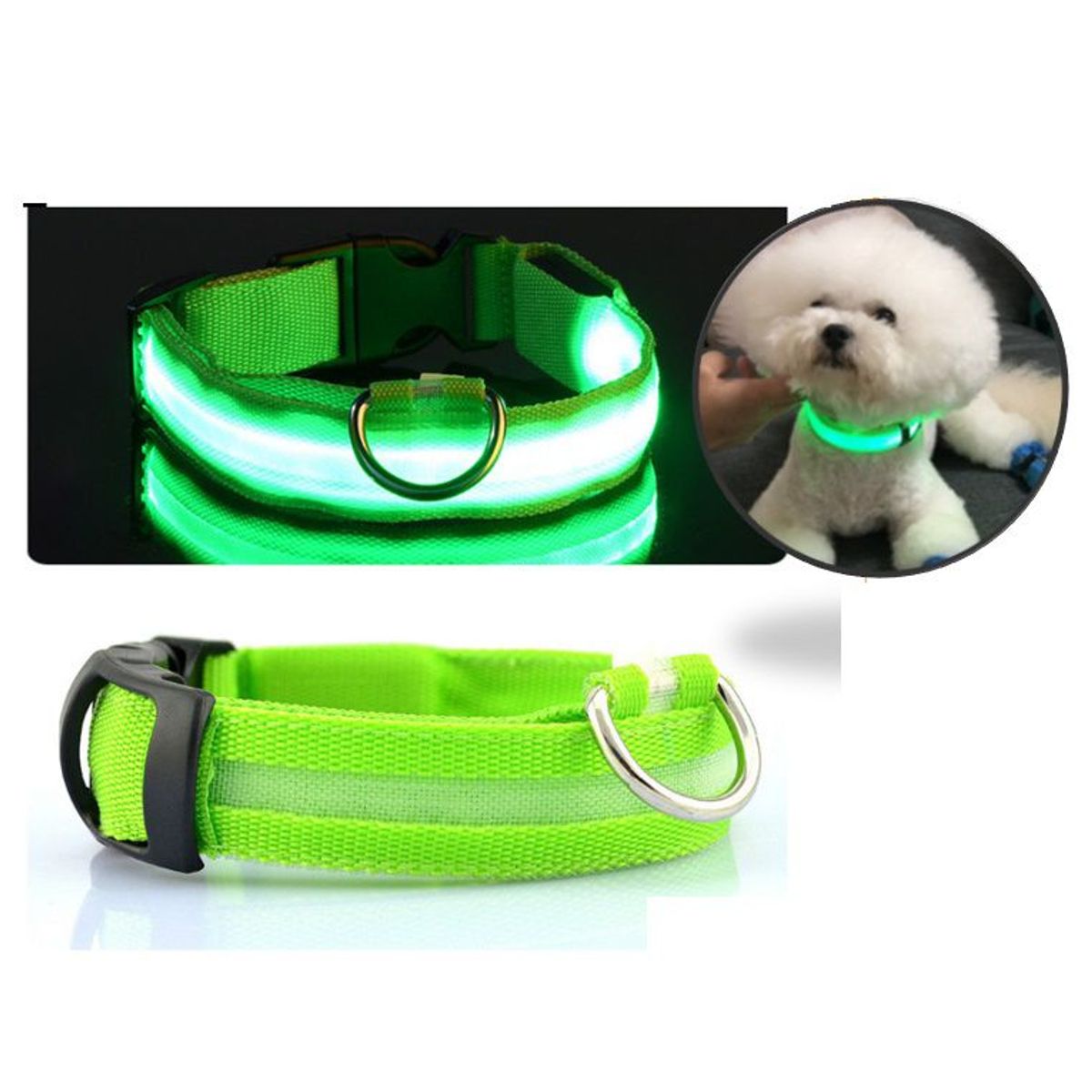 GENERICO - Collar LuzLed Reflectivo Perro Gato Mascotas 3 Rojo Xs