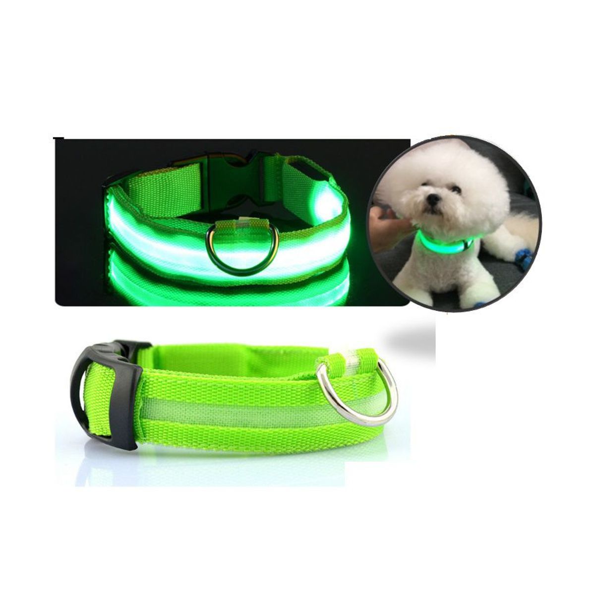 GENERICO - Collar LuzLed Reflectivo Perro Gato Mascotas 3 Rojo Xs