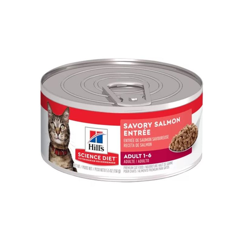 HILLS - Hill´s Science Diet Adult 1–6 Salmón - Alimento Gato x 156 g