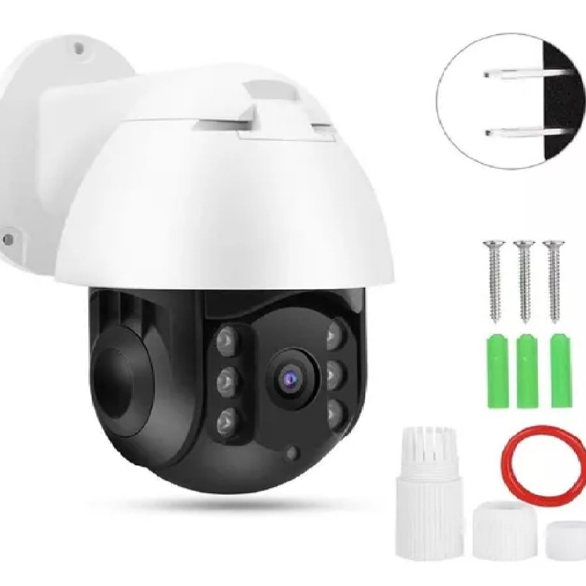 GENERICO - Camara Vision Nocturna Exterior Domo 360° Ip  Wi-fi Full Hd.