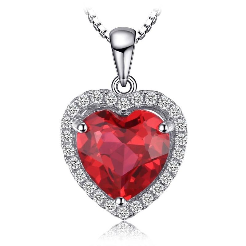 ALHAJAS - Collar Cadena Alhajas Para Mujer Corazón Amor En Plata 925