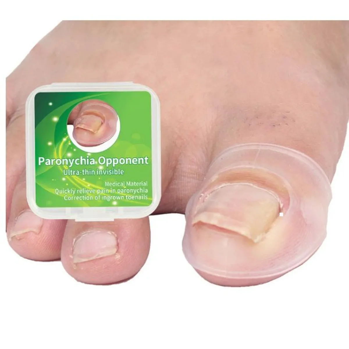 GENERICO - Corrector Uñas Encarnadas Uñero Pie Silicona Alivia 1 Par