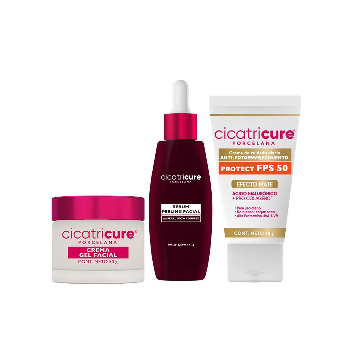 CICATRICURE - Cicatricure Serum30ml Gel antimanchas50g Crema antiedad40g