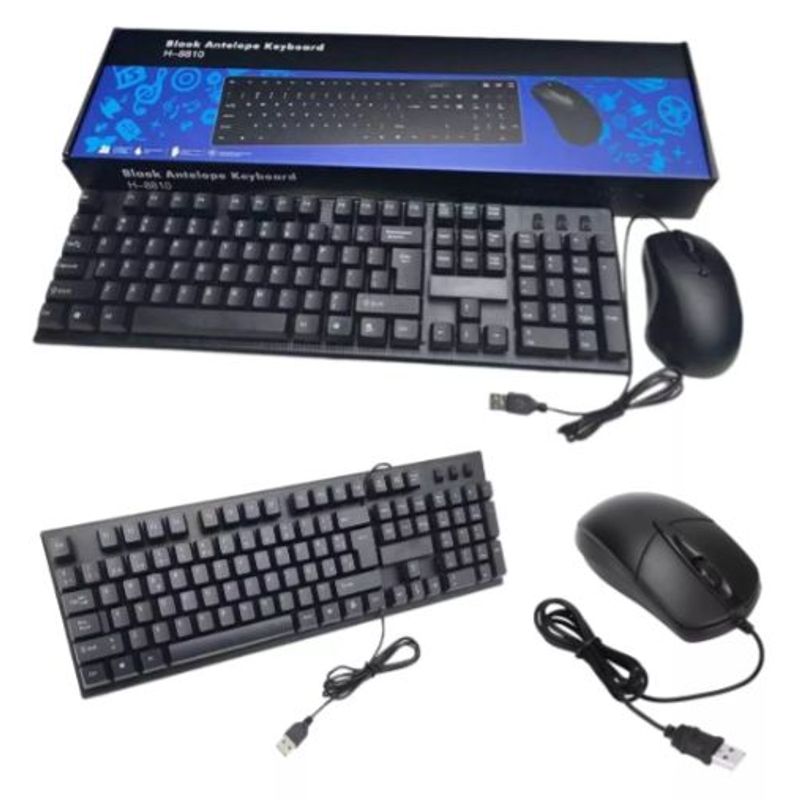 GENERICO - Combo Teclado Y Mouse USB En Combo H-8810 Alambrico Computacion