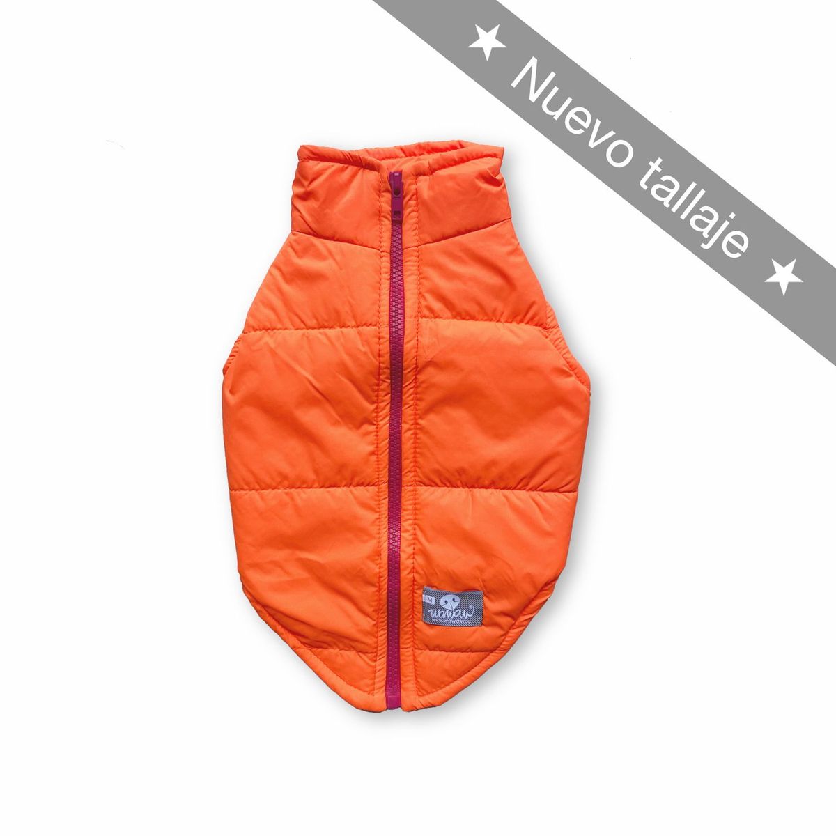 WAWAW - Chaleco para perro  talla S naranja cremallera Wawaw