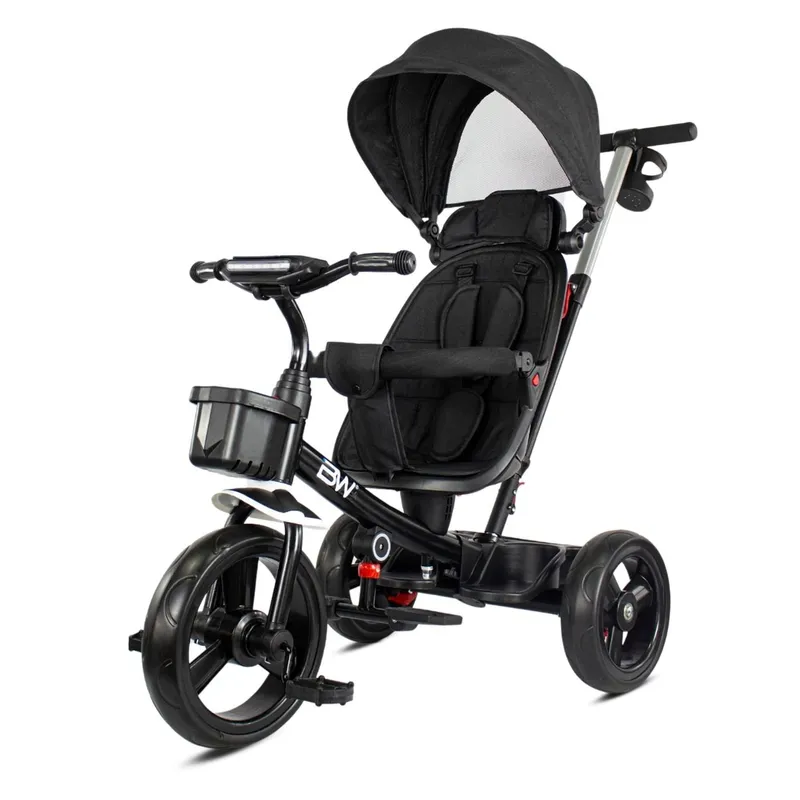 PRINSEL - Triciclo Paseador Asiento 360 Sun Prinsel 3 en 1 Negro