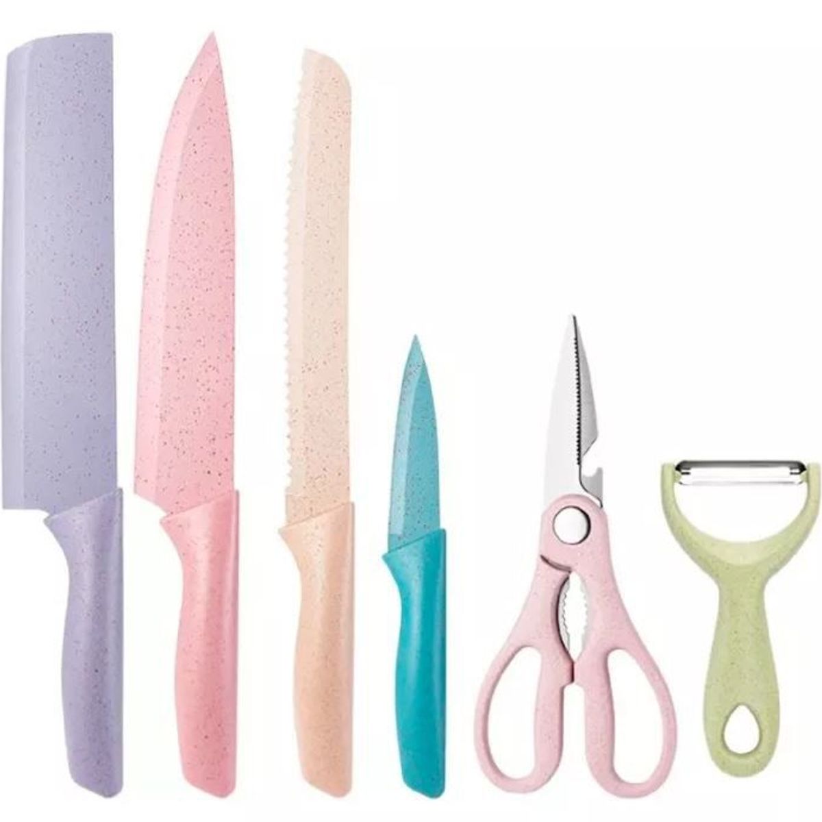 SHEN HUANG - Set Juego De Cuchillos Cocina X6 Piezas