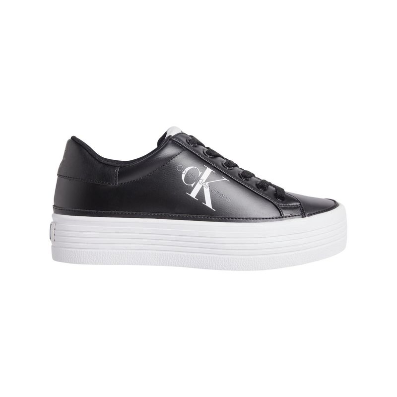 CALVIN KLEIN - Tenis Perladas De Materiales Reciclados Con Plataforma Mujer Negro Calvin Klein