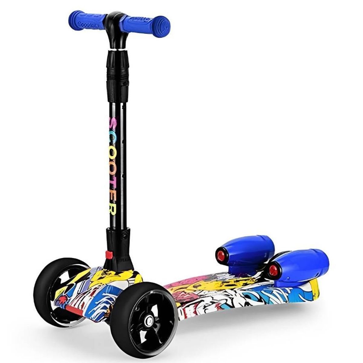 ONE PIXEL - Patineta Scooter Con Humo Para Niños Bluetooth Graffity
