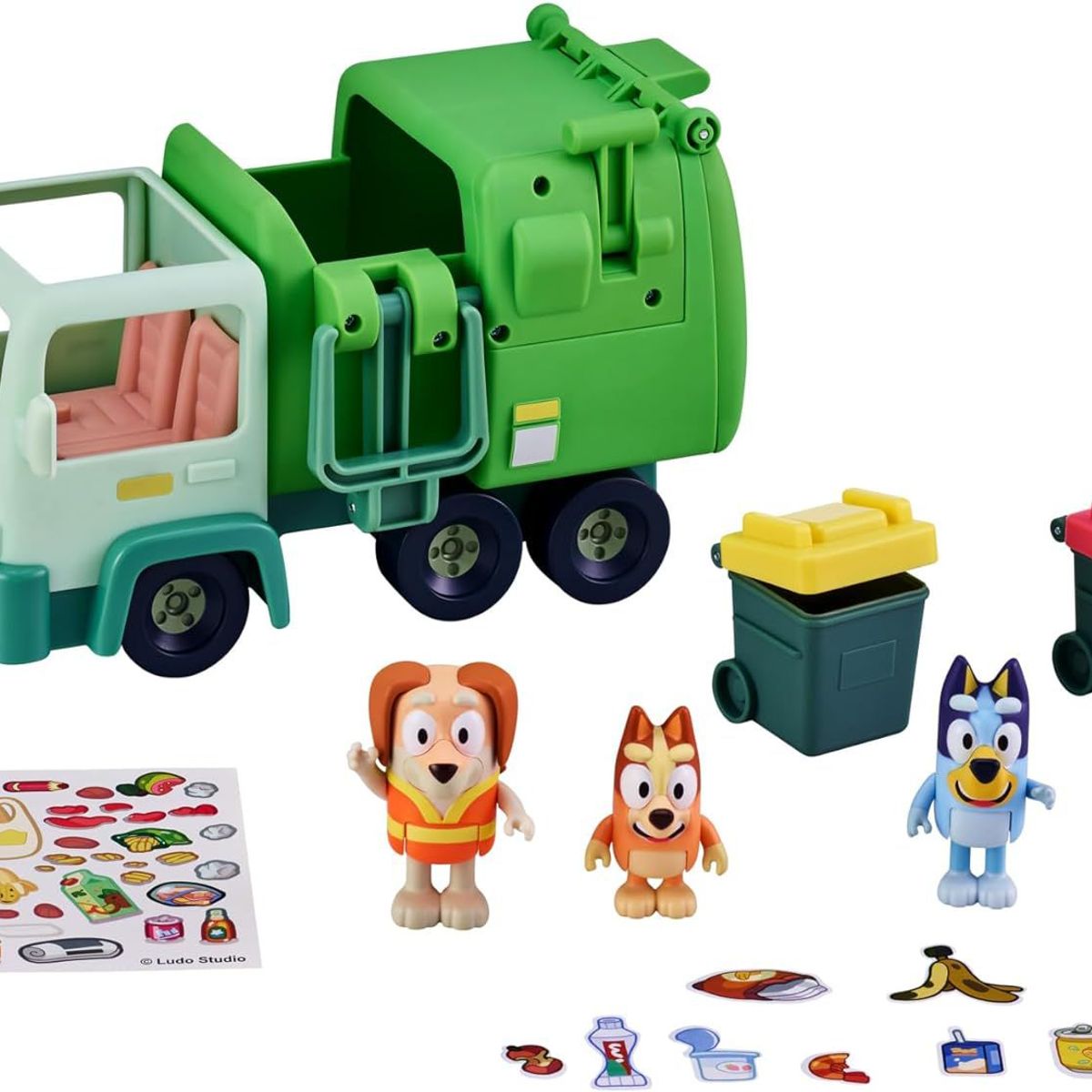 MOOSE TOYS - Camión De Basura Bluey Con Figuras Y Stikers