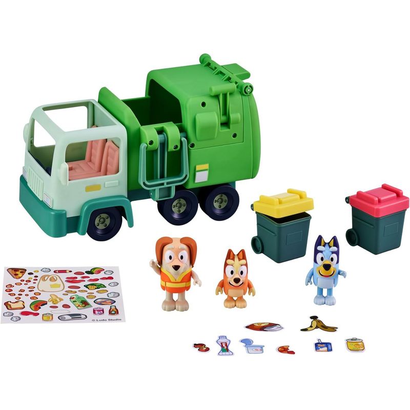 MOOSE TOYS - Camión De Basura Bluey Con Figuras Y Stikers
