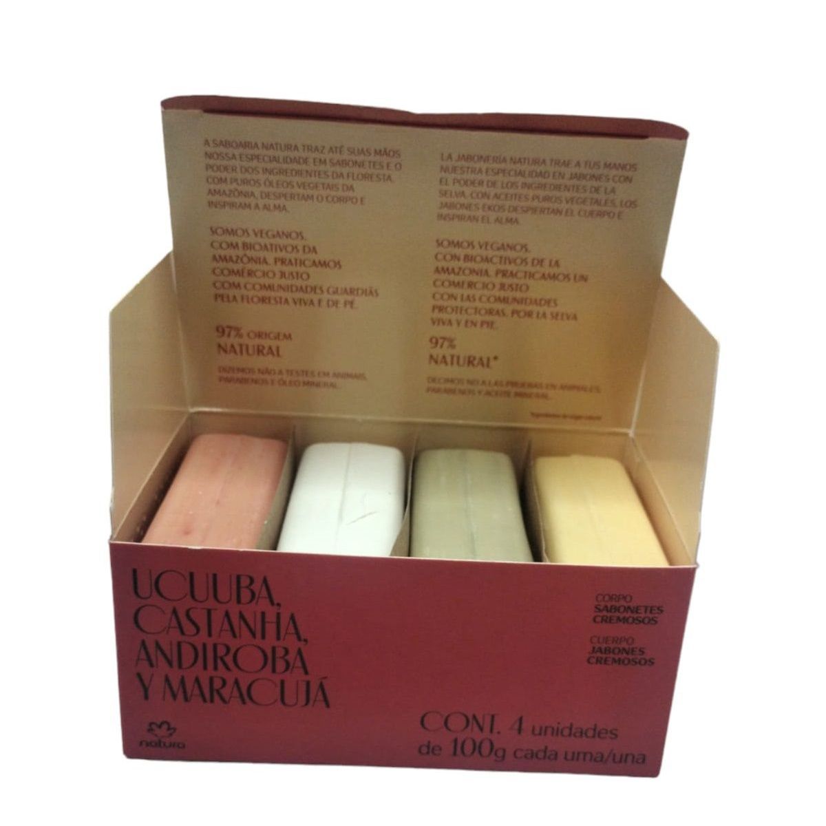 NATURA - Jabones en Barra Cremosos Puro Vegetal Ekos X 4 unds