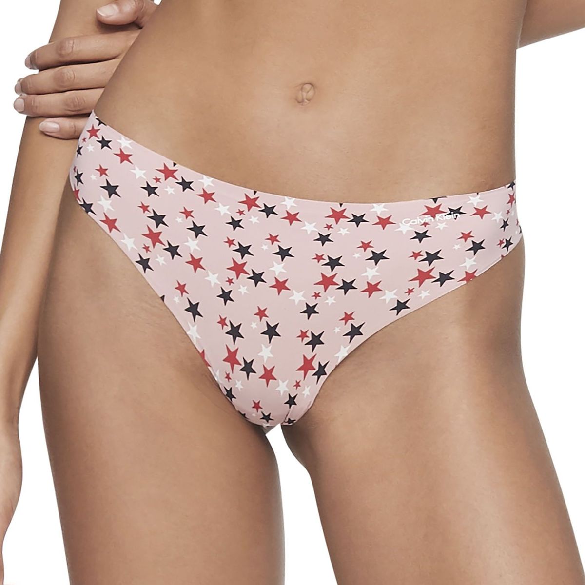 CALVIN KLEIN - Pantie Tipo Tanga En Microfibra Estampado Para Mujer Calvin Klein