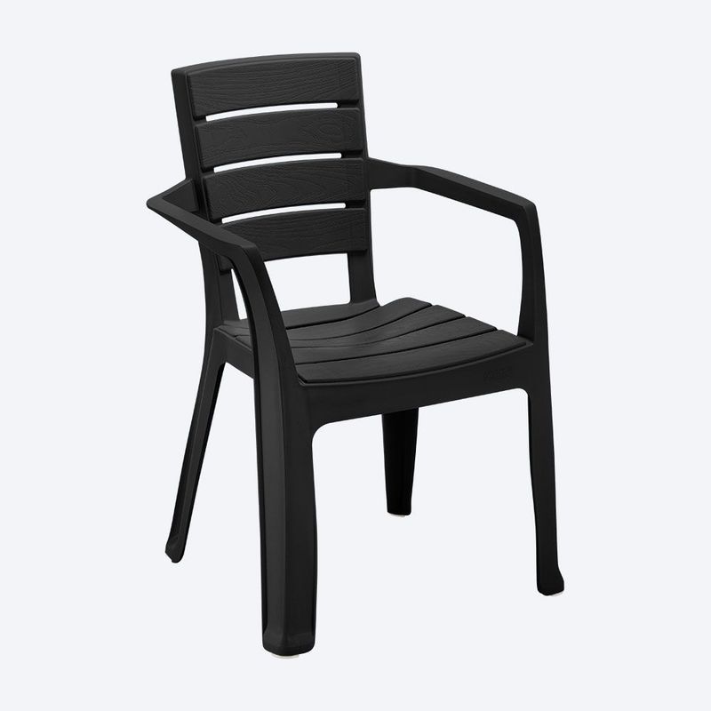 RIMAX - Silla Baru Con Brazos Rimax Apariencia Madera Negra