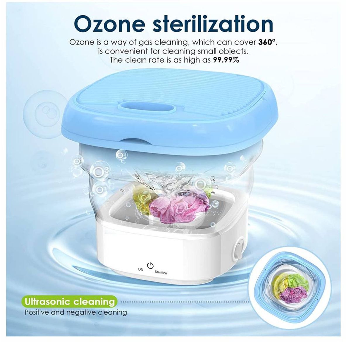 ONE PIXEL - Mini Lavadora Portátil Eléctrica Plegable ONE PIXEL