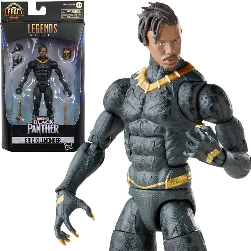 MARVEL - Black Panther Killmonger Figura Marvel Legends Hasbro 16 Cm