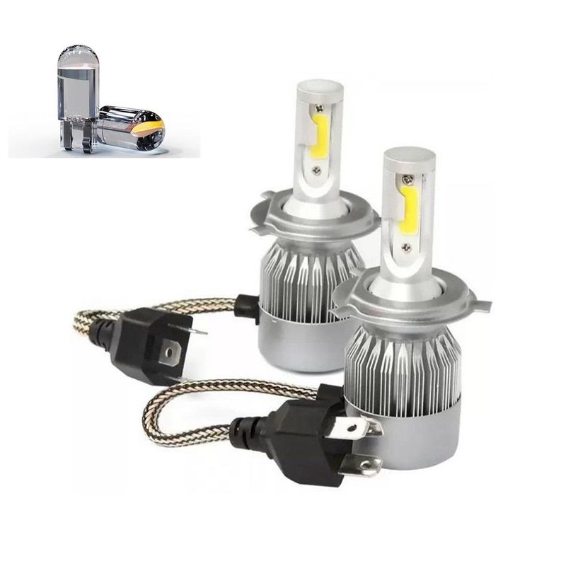 GENERICO - Par(2) H4 Bombillos Led 16000 Lmnes Moto Carro Impermeables