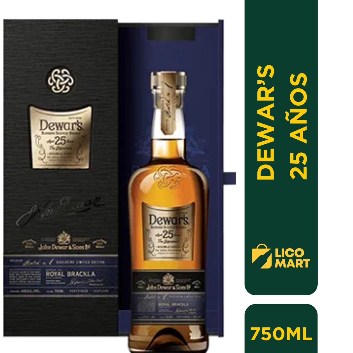 GENERICO - WHISKY DEWAR´S 25 AÑOS BLENDED SCOTH DOUBLE AGED