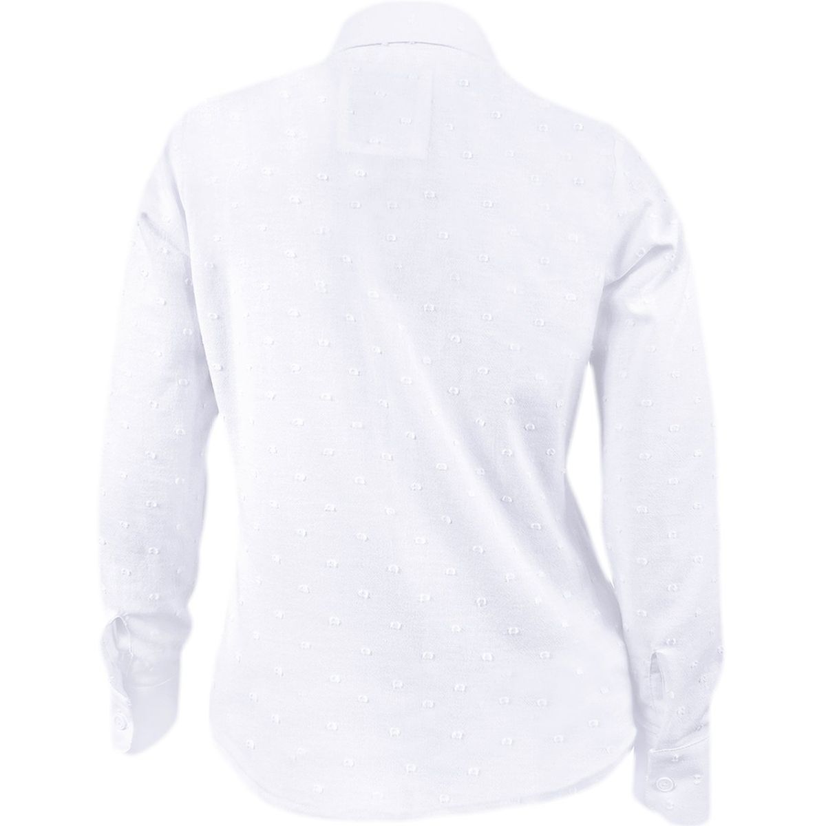 SON DOS - Camisa blusa blanca con textura manga larga para mujer