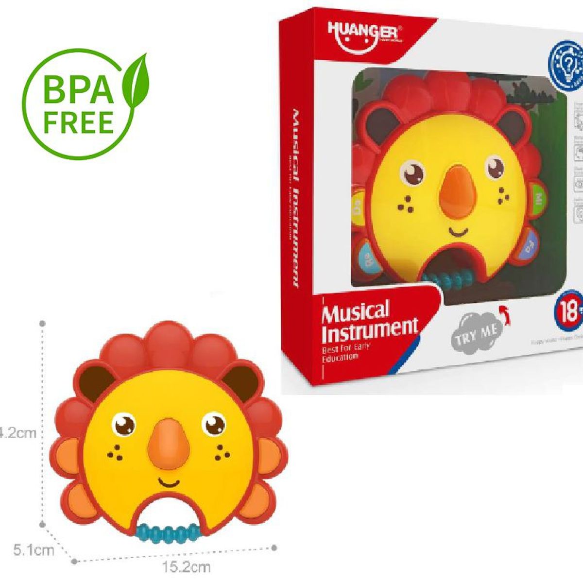 GENERICO - Juguete Piano Didáctico Leon Luces y actividades