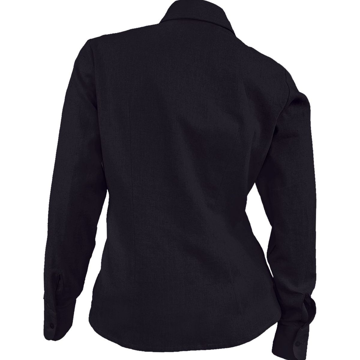 SON DOS - Camisa blusa lino negra celebración casual manga larga mujer