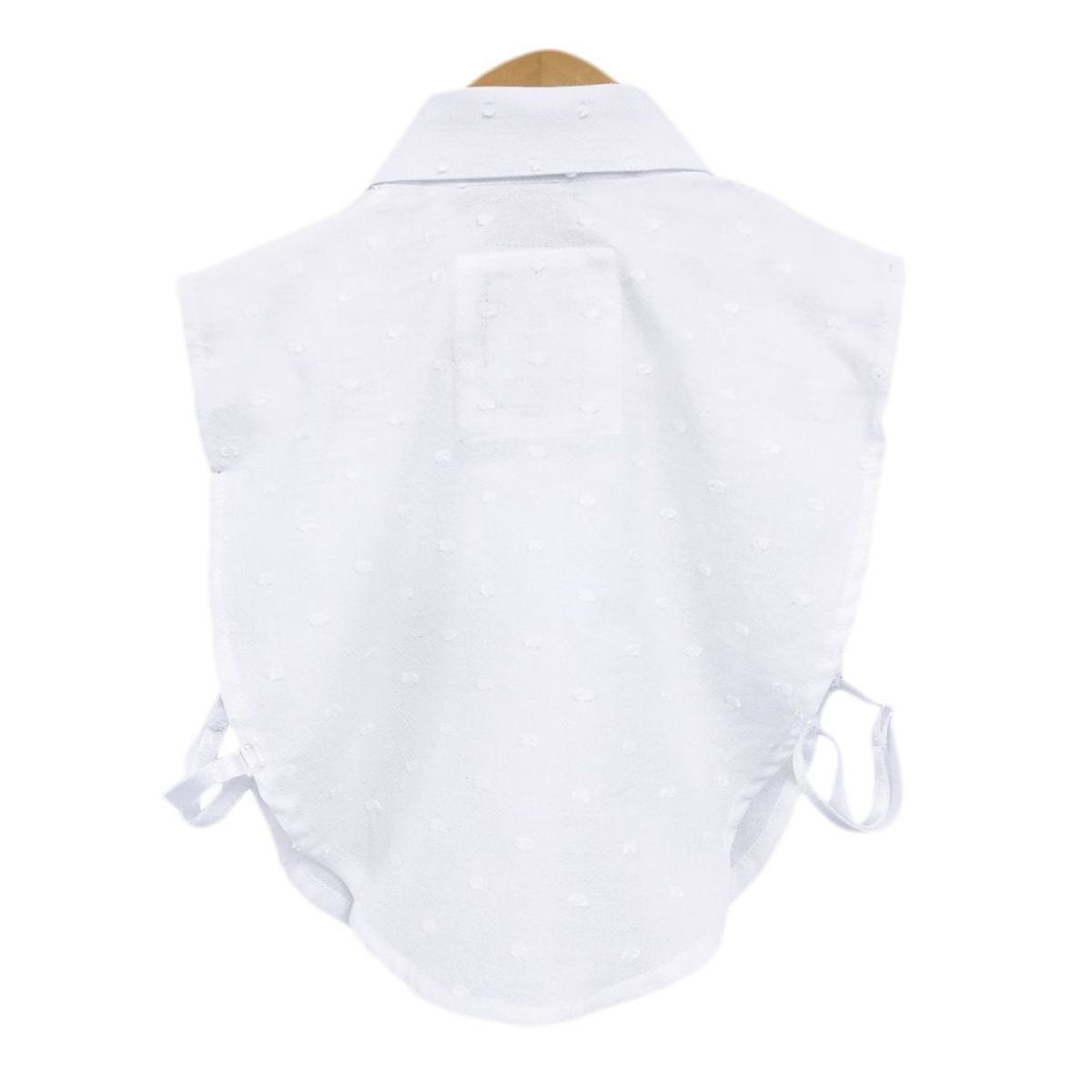 SON DOS - Falso de blusa blanco en algodón cuello clásico para mujer