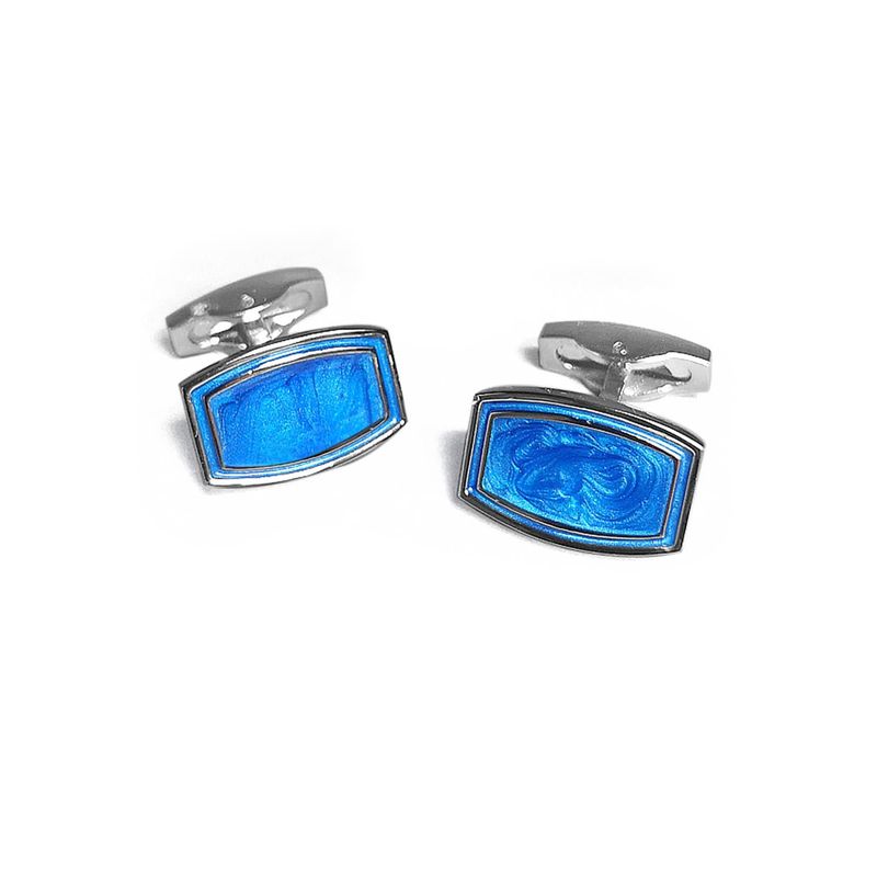 SON DOS - Mancornas para camisa o gemelos elegantes marmoleado azul