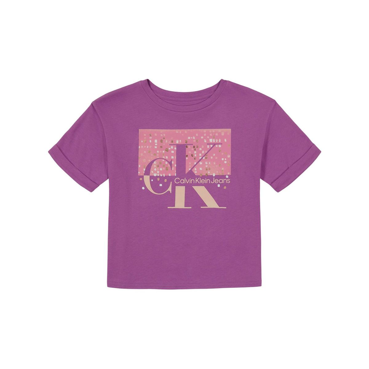 CALVIN KLEIN - Camiseta Con Cuello Redondo Niña Morado Calvin Klein