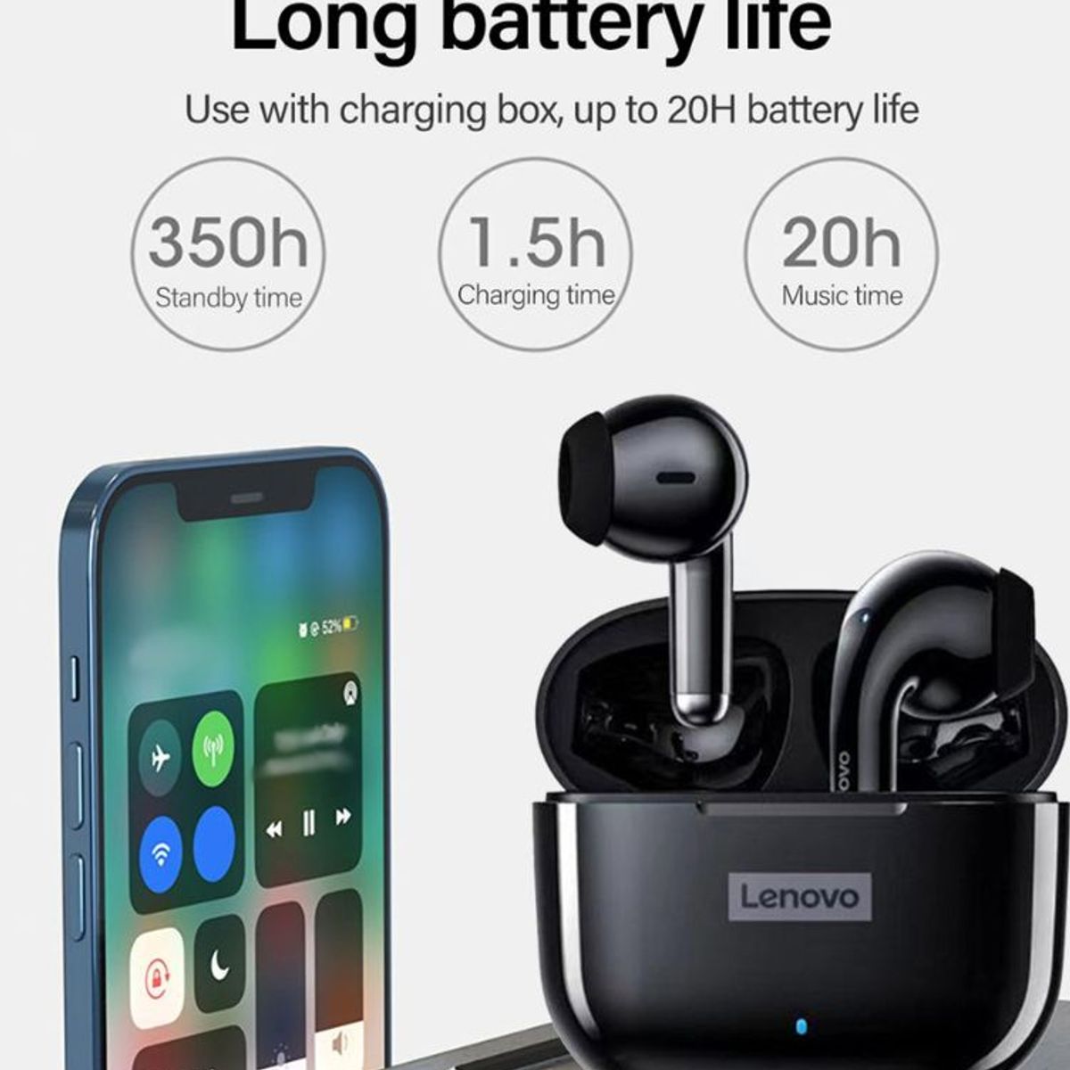 LENOVO - AUDIFONO LENOVO LP40 PRO NEGRO