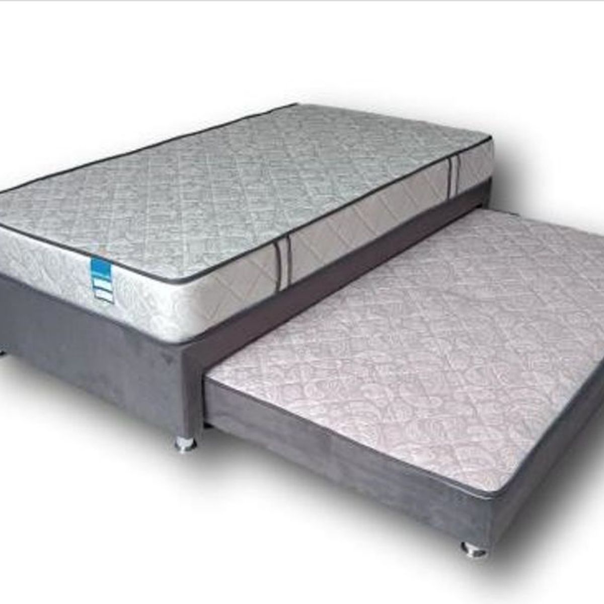 PRODESCANSO - COMBO BASE CAMA NIDO + COLCHÓN NATURE EVO  - 120 X 190 - GRIS