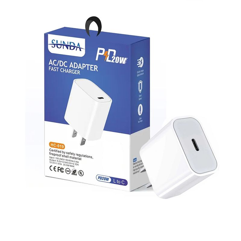 QCY - Cargador De  pared Carga rapida 20W tipo C Certificado