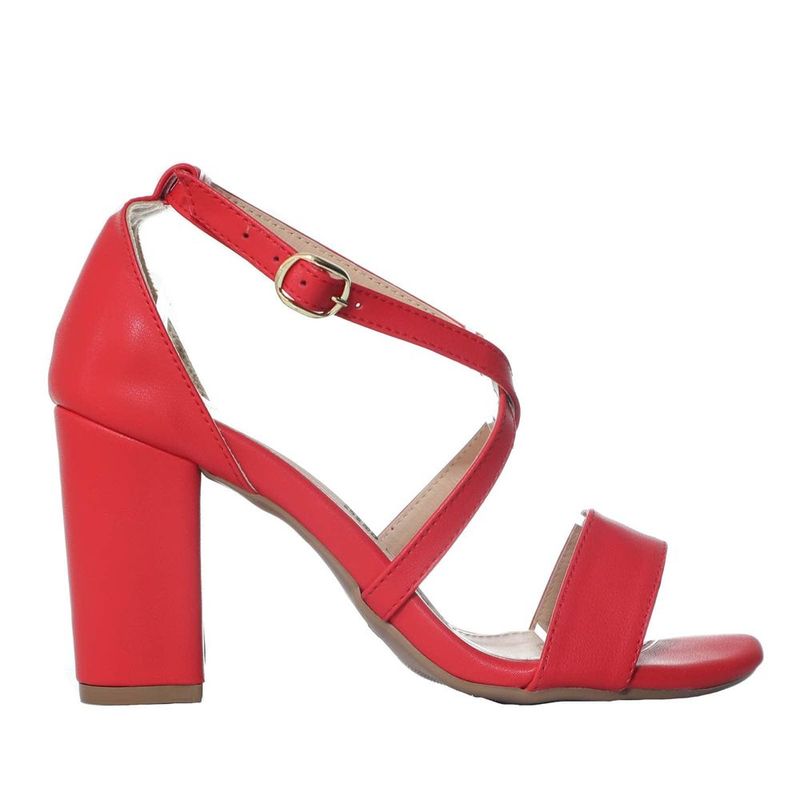 ZAVATTY - Sandalia tacon para mujer C-95-Z471 ROJO ZAVATTY