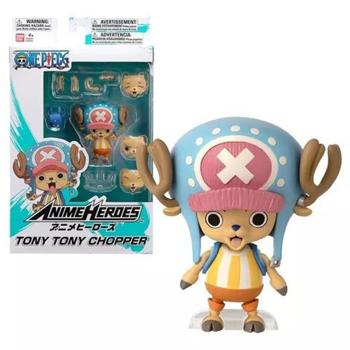 BANDAI - Tony Tony Chopper Figura One Piece Anime Heroes Bandai 7 Cm