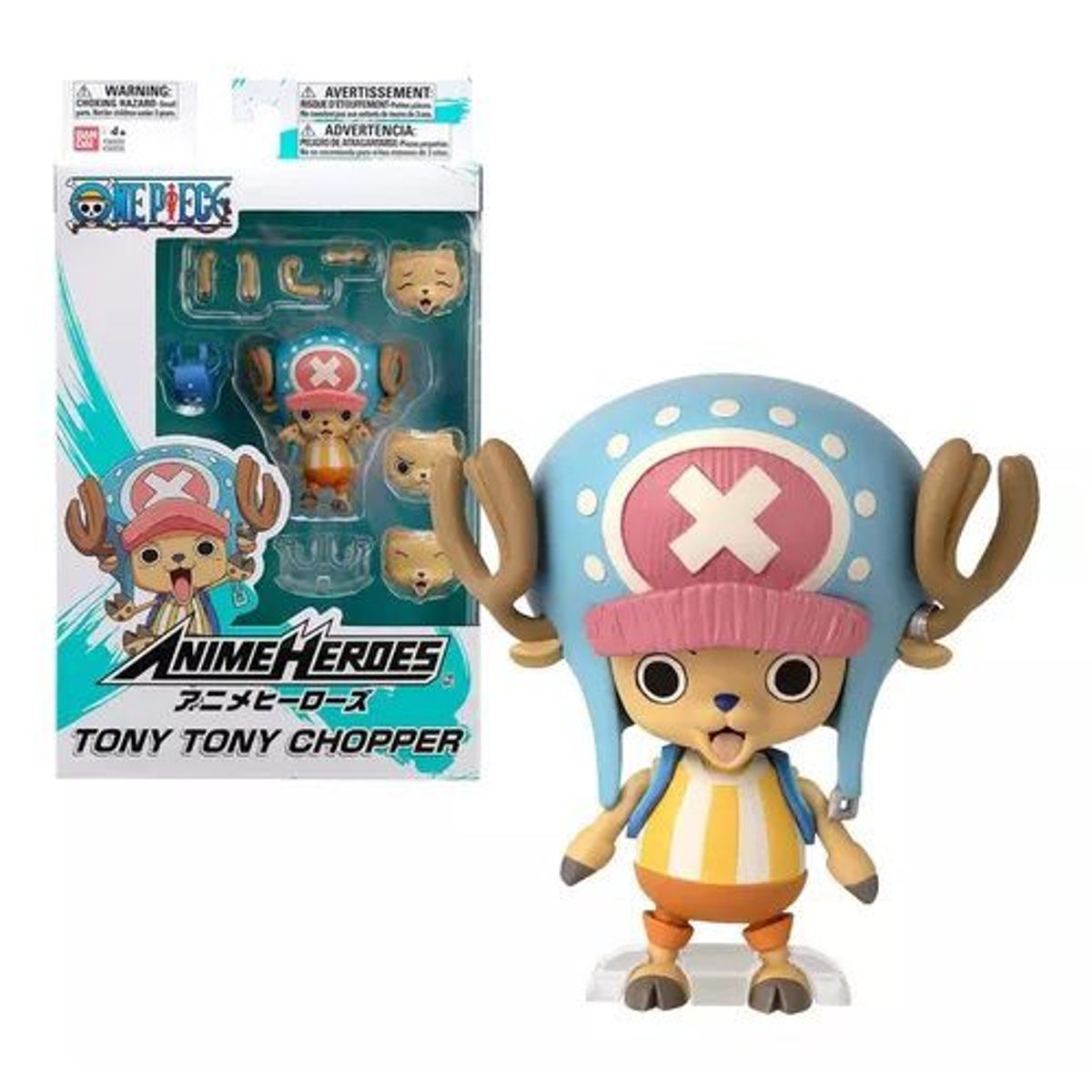 BANDAI - Tony Tony Chopper Figura One Piece Anime Heroes Bandai 7 Cm